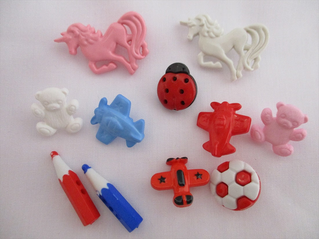 Novelty Shank Buttons in different sizes and designs. - The Little Fabric Shop