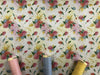 Pretty Floral Design on a Cream Background Digital Print 100% Cotton