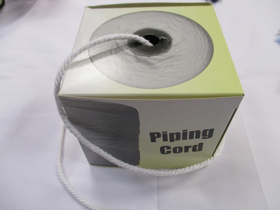 Piping Cord White 3 Sizes 100% Cotton - The Little Fabric Shop