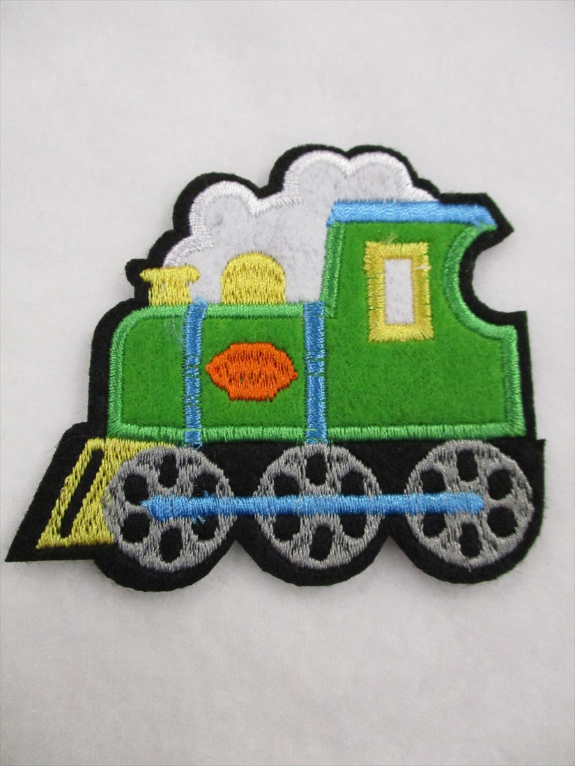 Train Sew on or Stick on Embroidered Fabric Motif 7cm x 8.5cm