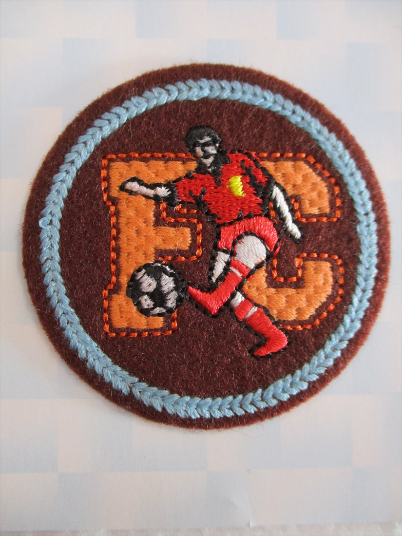 Football Patch Iron On or Sew on Embroidered Fabric Motif 6cm x 6cm